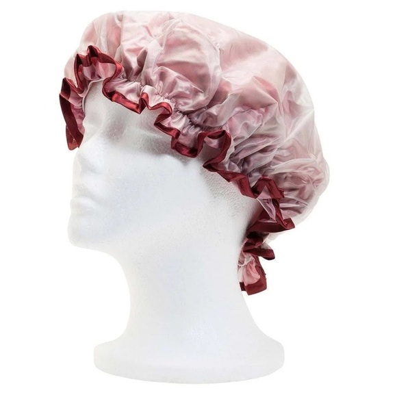 Cantù shower cap double sided waterproof satin lined cap red New size OS - Picture 2 of 4